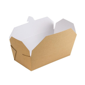 Rectangular Kraft Food Boxes - 985ml - Pack of 250 - Colpac