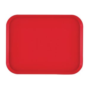 Rectangular Polypropylene Fast Food Tray Red 410mm - Cambro - Fourniresto