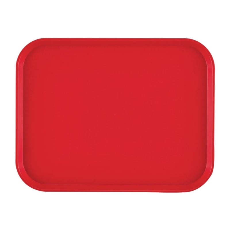 Plateau Rectangulaire en Polypropylène Fast Food Rouge 410mm - Cambro - Fourniresto