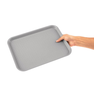 Plastic Gray Fast Food Tray - Olympia KRISTALLON - Fourniresto