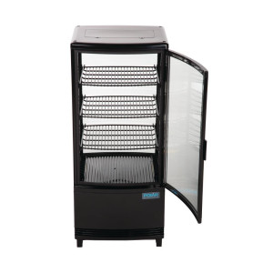 Black Refrigerated Display Case With Curved Doors 86 L - Polar - Fourniresto