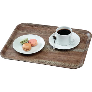 Laminate Surface Grained Tray Dark Oak 430 mm - Cambro - Fourniresto