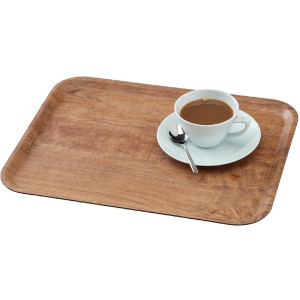 Laminate Surface Grained Tray Madeira Olive Brown 460 mm - Cambro - Fourniresto