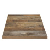 Square Table Top with Aged Wood Effect - L 700mm - Bolero