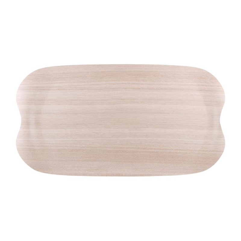 Plateau de Service Wave 43x23cm Bois Clair Veiné - Roltex - Fourniresto