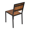 Chaises en Acier et Acacia - Lot de 4 - Bolero - Fourniresto