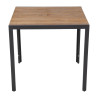 Square Steel and Acacia Table 80 cm - Bolero - Fourniresto