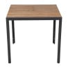 Square Table in Steel and Acacia 80 cm - Bolero - Fourniresto