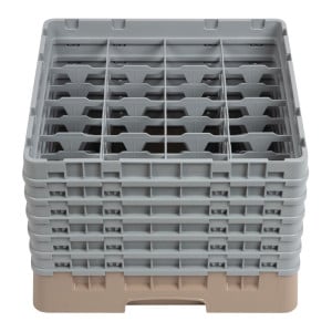 Θήκη για ποτήρια 16 θέσεων Camrack Μπεζ-Μ 500 x Β 500mm - Cambro