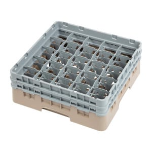 Casier À Verres 25 Compartiments Camrack Beige Hauteur-L 500 xP 500mm - Cambro