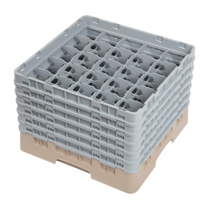 Θήκη για ποτήρια 25 θέσεων Camrack Μπεζ - Π 500 x Μ 500 χιλ. - Cambro