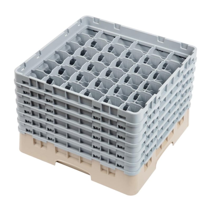 Θήκη για ποτήρια 36 θέσεων Camrack Μπεζ 500 x 500 χιλ. - Cambro