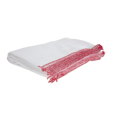 Lavettes Blanchies Rouges - Lot de 10 - Jantex