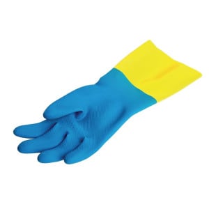 Gants Étanches Protection Chimique Légère Bleus et Jaunes Mapa 405 - Taille M - Mapa