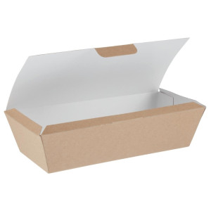 Boîtes Alimentaires Kraft Compostables - L 250mm - Lot de 150 - Colpac