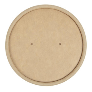 Lids for Microwaveable Recyclable Kraft Soup Bowls 225ml and 350ml - Pack of 500 - Colpac