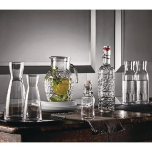 Transparent Ypsilon Carafes - 1L - Set of 6 - Luigi Bormioli