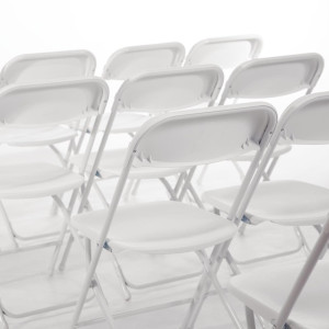 Folding White Chairs - Bolero - Fourniresto