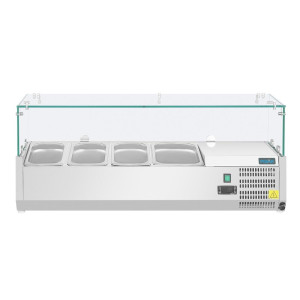 Refrigerated Display Case With 3X GN 1/3 and 1X GN 1/2 Ingredients - Polar - Fourniresto