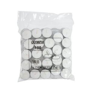 4-Hour Tealight Candles Ø 40 mm - Pack of 100 - Olympia