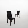 Chaises En Simili Cuir Noires - Bolero - Fourniresto