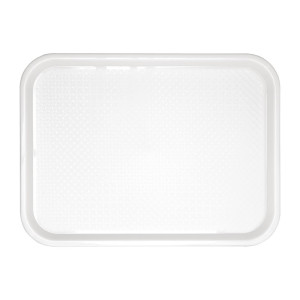 Plateau Fast Food En Plastique  Blanc 345 X 265Mm - Olympia KRISTALLON - Fourniresto