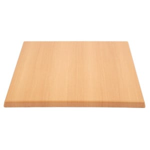 Square Beech Effect Table Top - 700mm - Bolero