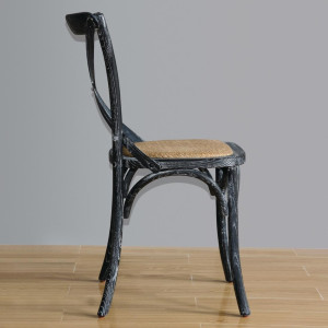 Wooden Chairs with Crossed Backrest - Black - Bolero - Fourniresto