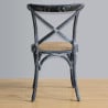 Wooden Chairs with Crossed Backrest - Black - Bolero - Fourniresto