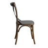 Walnut-colored chairs with crossed back - Bolero - Fourniresto