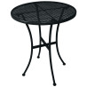 Round Perforated Steel Bistro Table - Black - 600mm - Bolero - Fourniresto