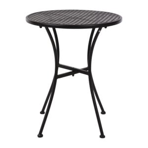 Table Bistro Ronde En Acier Ajouré - Noire - 600Mm - Bolero - Fourniresto