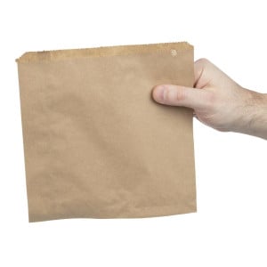 Compostable Kraft sandwich bags - Pack of 1000 - Vegware - Fourniresto