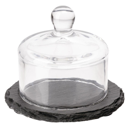 Slate Tray With Glass Dome - APS - Fourniresto