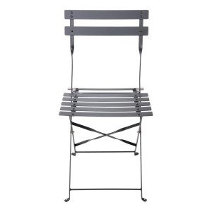 Steel Terrace Chairs - Black - Set of 2 - Bolero - Fourniresto