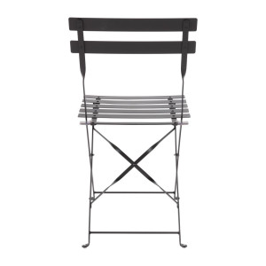 Steel Terrace Chairs - Black - Set of 2 - Bolero - Fourniresto