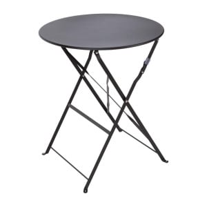 Table De Terrasse En Acier - Noire - Bolero - Fourniresto