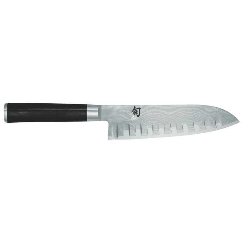Santoku Μαχαίρι Λεπίδα με Αυλάκια Δαμασκού Shun 18 εκ. - Ιαπωνικά Μαχαίρια KAI