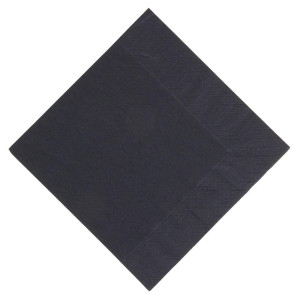 Compostable black 3-ply snack napkins - 30x30 - Pack of 1000 - FourniResto - Fourniresto