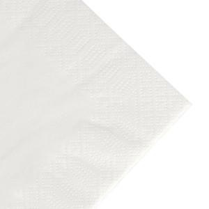 Compostable White Paper Breakfast Napkins - 3 Ply - 400 x 400 - Pack of 1000 - FourniResto