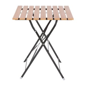 Square bistro table in wood effect - 600mm - Bolero - Fourniresto