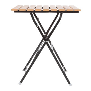 Square bistro table in wood effect - 600mm - Bolero - Fourniresto