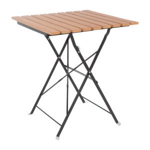 Square bistro table in wood effect - 600mm - Bolero - Fourniresto