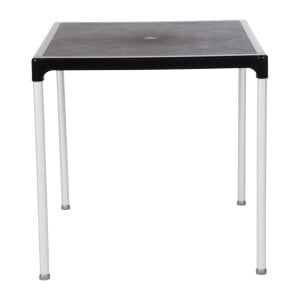 Table carrée avec pieds aluminium noire 750mm - Bolero - Fourniresto