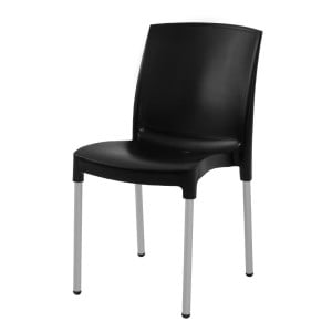 Chaises bistro empilables noires - Lot de 4 - Bolero