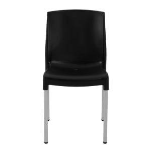 Stackable black bistro chairs - Set of 4 - Bolero