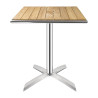 Square bistro table with tilting ash top - 600mm - Bolero - Fourniresto