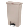 Front Pedal Slim Jim Beige Trash Can - 50L - Rubbermaid