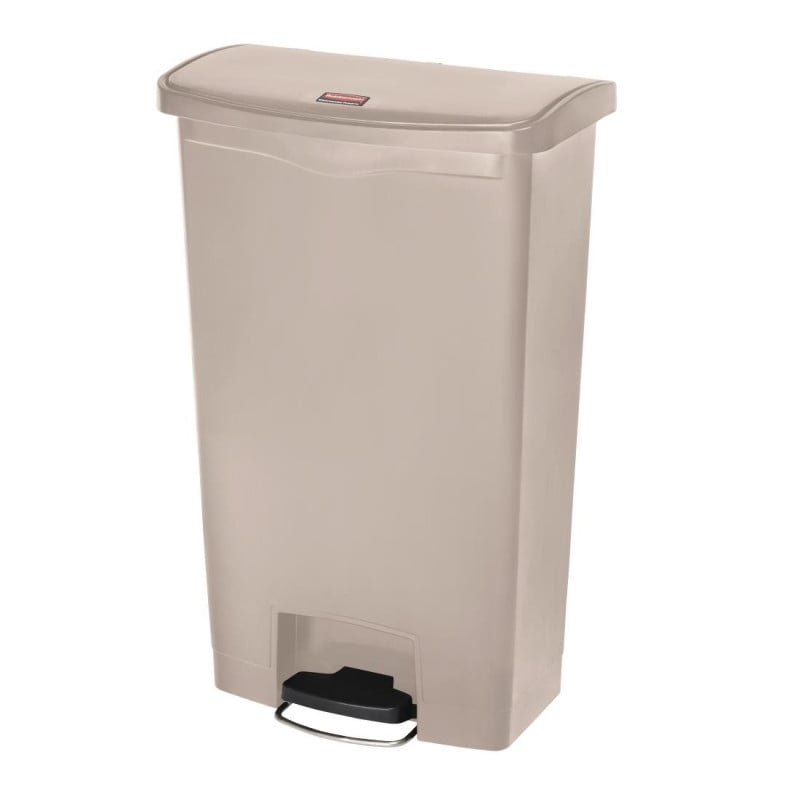 Front pedal slim Jim beige trash can - 68L - Rubbermaid