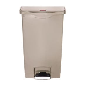 Κάδος με πεντάλ Slim Jim Beige- 68L - Rubbermaid